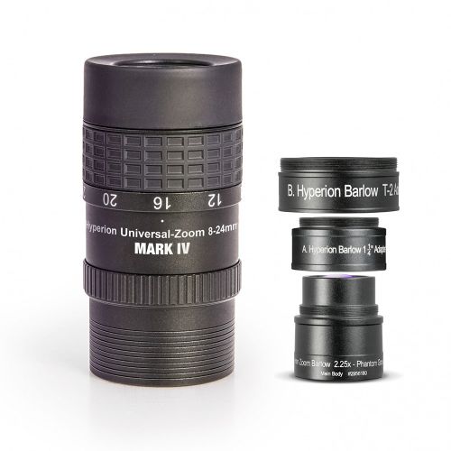 Baader 1.25" & 2" Hyperion Mark IV 8-24mm Zoom Eyepiece with 1.25" 2.25x Hyperion Barlow # HYP-ZMBAR 2454827