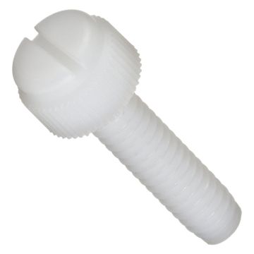 Thumb Screw, Plastic, Knurled Head, Slotted Drive, #10-32, 0.5