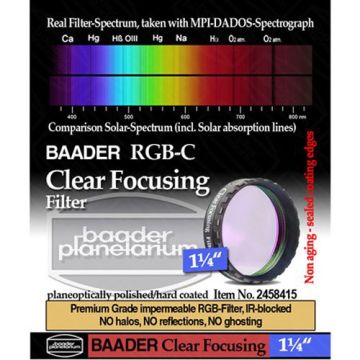 Baader Clear Glass Filter for Focusing or Dust Protection - 1.25
