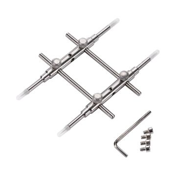 Lens Spanner Wrench Repair Tool - Straight, Dual Tip, Cross-Adjustable, Stainless Steel # AHSW02