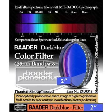 Baader Premium Eyepiece Filter: Dark Blue, 435nm Bandpass - 2