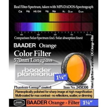 Baader Premium Eyepiece Filter: Orange, 570nm Longpass - 1.25