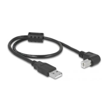 Pegasus Astro USB 2.0 Type-A Male to Angled Type-B Male Cable - 0.5m / 1.6ft Long (Pack of 2) # USB2B-05M