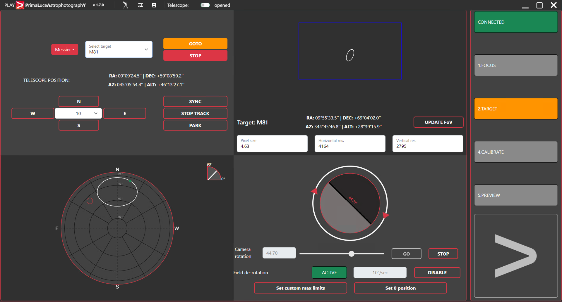 PLAY software screenshot